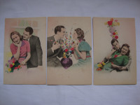 Cecami old postcard 1940. Printed in italy - razglednice 3 komada