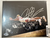 Dennis Rodman Signed Bulls 8 x 10 Photo (Beckett COA)
