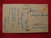 Dopisnica iz 1951. godine iz Zagreba putovala za Orebić
