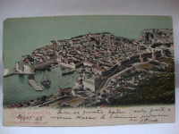 Dubrovnik postcard 1903. Razglednica Dubrovnik sa predgrađem - putoval
