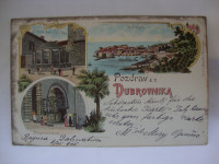 DUBROVNIK - RAGUSA postcar 1900 - Ragusa Dalmatien - dopisnica putoval