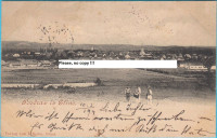 GLINA Panorama * razglednica putovala 1899.g. * Naklada: L. Kohn,Glina