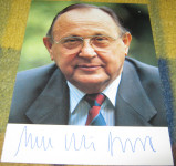 Hans-Dietrich Genscher,njemački min.vanj.p. sa originalnim autogramom