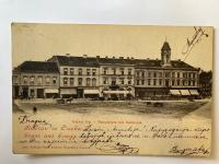 Hauptplatz mit Rathaus - Gruss aus Osijek, Old postcard