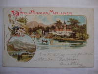 HOTEL & PENSION MALLNER,VELDES OBERKRAIN -POSTCARD SLOVENIA