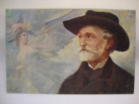 K.Nejedly: Verdi ,old postcard-razglednica Verdi kompozitor