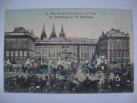 KAISER FRANZ JOSEF I. in Prague - dopisnica putovala za drniš 1907.god