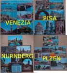 Lot od 24 razglednice: Venezia, Pisa, Nurnberg, Plzen