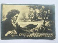Ludwig Van Beethoven - With His Moonlight Sonata,starinska razglednica