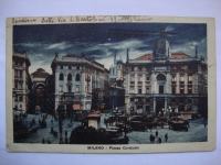 Milano-Piazza Cordusio postcard - Stara razglednica Italija
