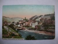Mostar postcard 1910.Romerbrucke - dopisnica brače Alikalfić