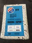 NK Dinamo - godišnja ulaznica 1976.