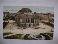 OLD POSTCARD ZAGREB,Wilsonov tgr,Narodno Kazalište,1926.putovala