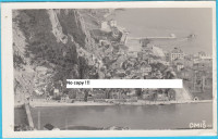 OMIŠ - Parobrod (Knez ?) isplovljava iz luke ... stara razglednica