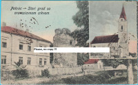 PAKRAC - Stari grad & Pravoslavna crkva ... Razglednica putovala 1920.