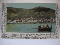 Pozdrav iz Komiže 1903. postcard -Dopisnica Komiža putovala za Sinj