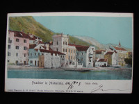 POZDRAV iz MAKARSKE old postcard 1903. Malal obala - putovala