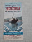 prospekt 1970 fery-boat jugoslavija-italija mif ,,sveti stefan,,