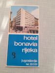 turisticki prospekt hotel bonavia 70-tih godina rijeka