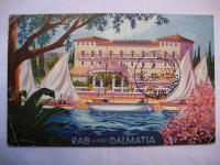 RAB - DALMACIJA - PALACE HOTEL PRAHA - DOPISNICA - PUTOVALA