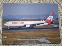 Razglednica avion Austrian