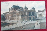 Razglednica hrv. zemaljsko kazalište iz 1913 godine