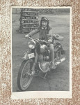 STARA FOTO - MOTORKOTAČ NSU, DJEČAK NA MOTORU