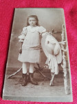Stara Kartonska Fotografija  Djevojčica