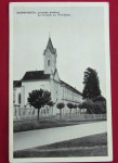 Stara  razglednica Koprivnica gradska bolnica sa crkvom Sv. Florijana