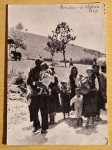 Stara razglednica Lika - u zbjegu 1942. Perušić