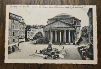 Stara razglednica - Rim, Panteon, 1934., putovala za Zagreb