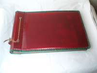 stari album za slike, kožne korice -nekorišten