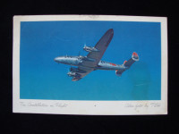 The Constellation in Flight ,color foto by TWA postcard - Dopisnica