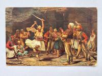 The Sword Dance - Paja Jovanović stara razglednica
