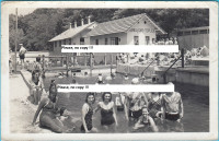 TUHELJSKE TOPLICE - Kupalište  * predratna razglednica, putovala 1930s