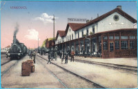 VINKOVCI - Kolodvor, stara razglednica, putovala * Željeznička stanica