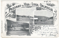 VIS (LISSA) - Dalmacija .. secesijska razglednica, putovala 1904. god.