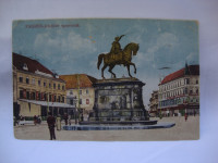 ZAGREB,Jelačićev spomenik 1922.godine  Dopisnica putovala
