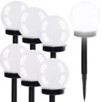 Gardlov solarne vrtne lampe kugle 6 kom – LED vrtna rasvjeta s senzoro