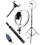 LED ring lampa 26 cm s tronošcem i držačem za mobitel