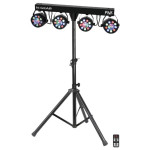 N-Gear PB-FIVE Partybar, DMX In/Out, Stalak, 4 LED RGB Glave, Kontrola
