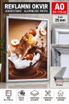 Aluminijski klik - klak  okvir za plakate – A0 (841 × 1189 mm)