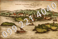 Stara karta Poreča - reprodukcija na platnu 60x41 cm