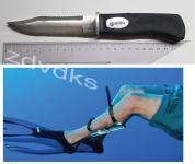 ronilački nož od nehrđajućeg čelika u futroli za podvodni ribolov