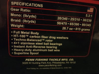 Penn fierce 3 8000  full metal *Novo* 80 eur