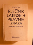 Ante Romac: Rječnik latinskih pravnih izraza-vademecum iuridicum