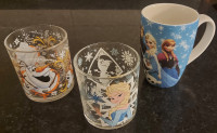 Frozen posuđe: šalica i dvije čaše (Elsa i Olaf)