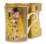 Šalica Gustav Klimt u poklon pakiranju, zlatna podloga