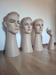 Izložbene lutke – manekenske glave (3 kom) + ruka