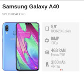 Samsung Galaxy A40 / 4+ 64 gb